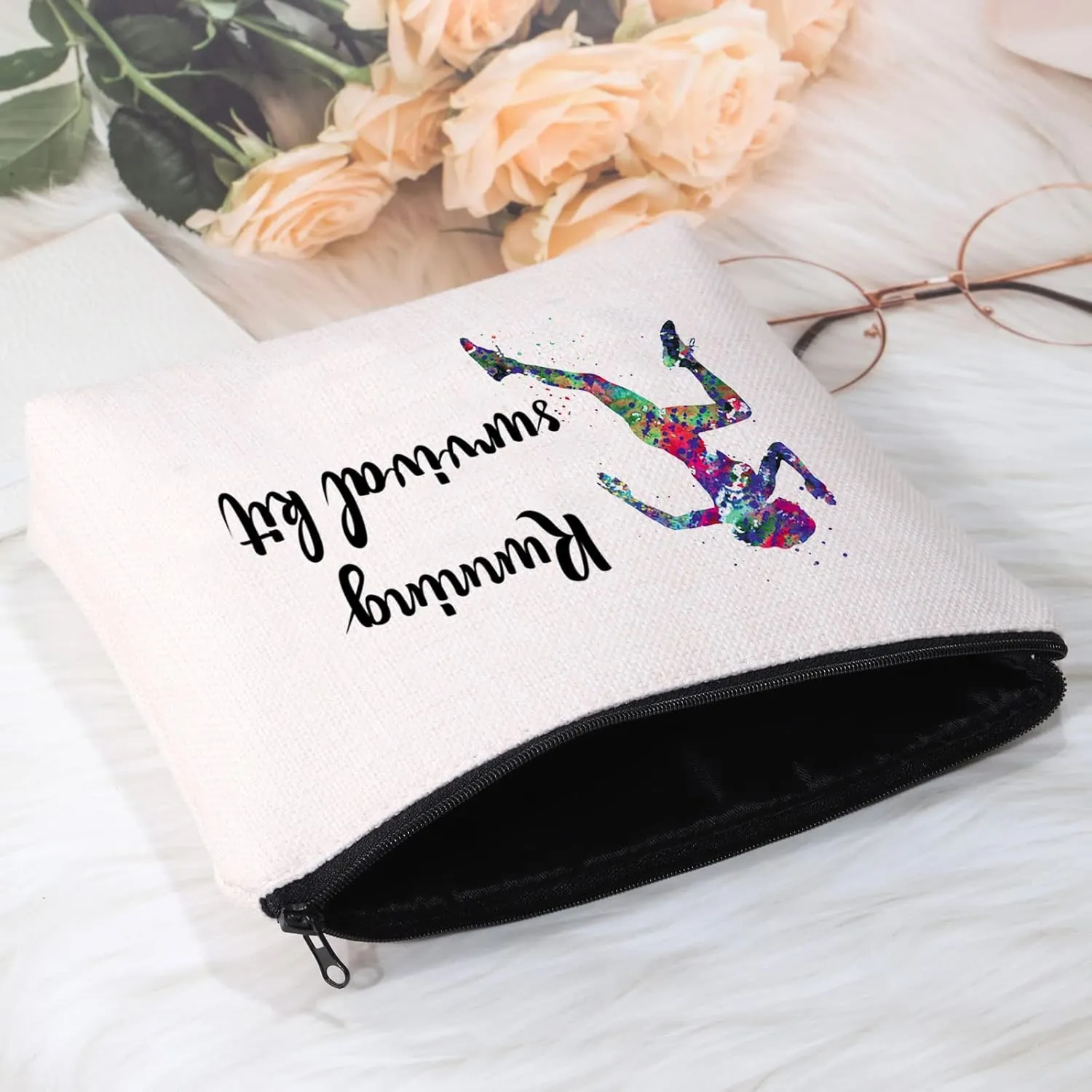 POFULL Running Gifts for Her - Survival Kit with Cosmetic Bag for Runners