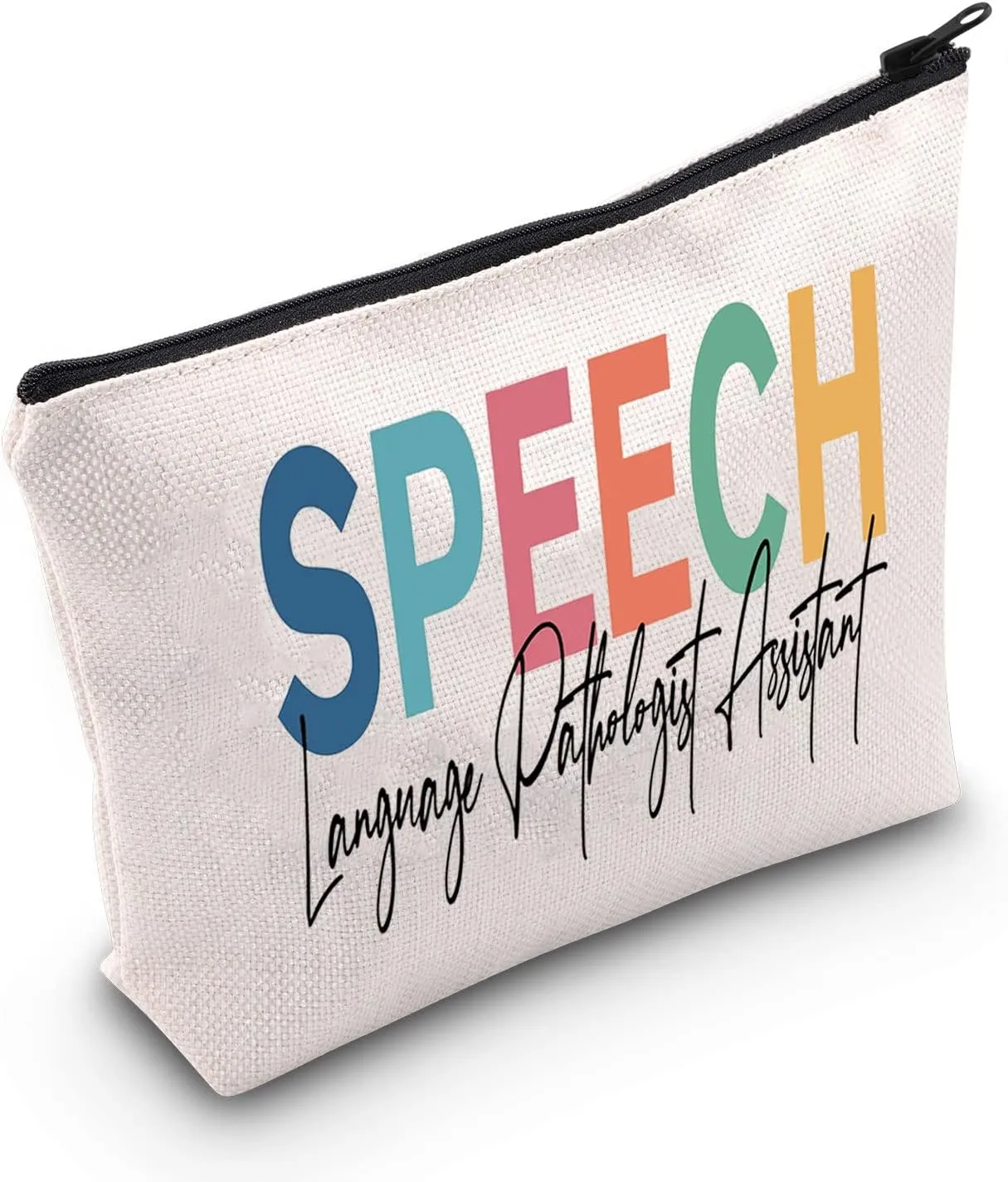 POFULL SLPA Gift Speech Language Pathologist Assistant Cosmetic Bag Speech Pathology Gift (Speech Language bag)
