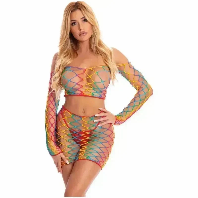 Pot of Gold 2 Pc Skirt Set Rainbow