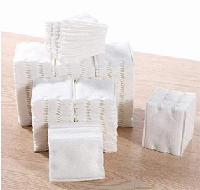 Premium Professional 100% All Natural Facial Cotton Square Pad - Makeup Face Cleansing Pad -Hypoallergenic - No fillers - Soft Edge- 10 Pack of 222 Squares - 2220 Count