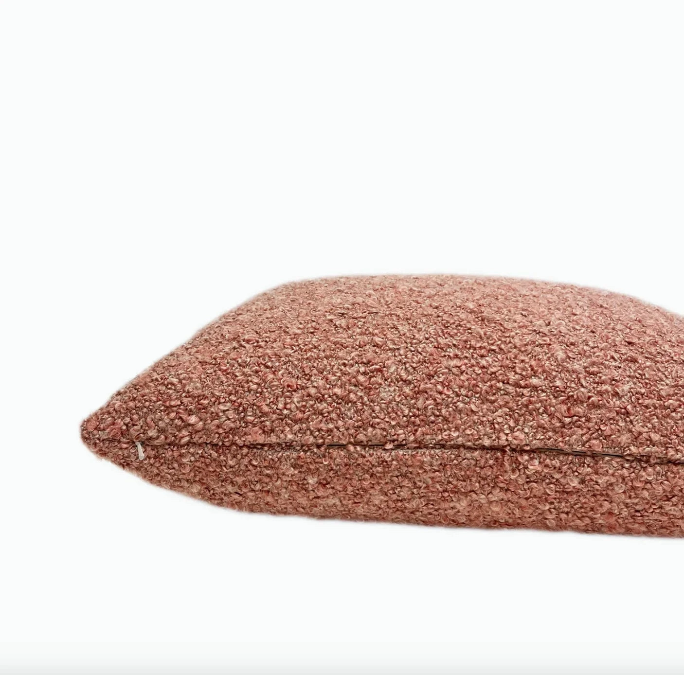Raspberry Blush Boucle Throw Pillow