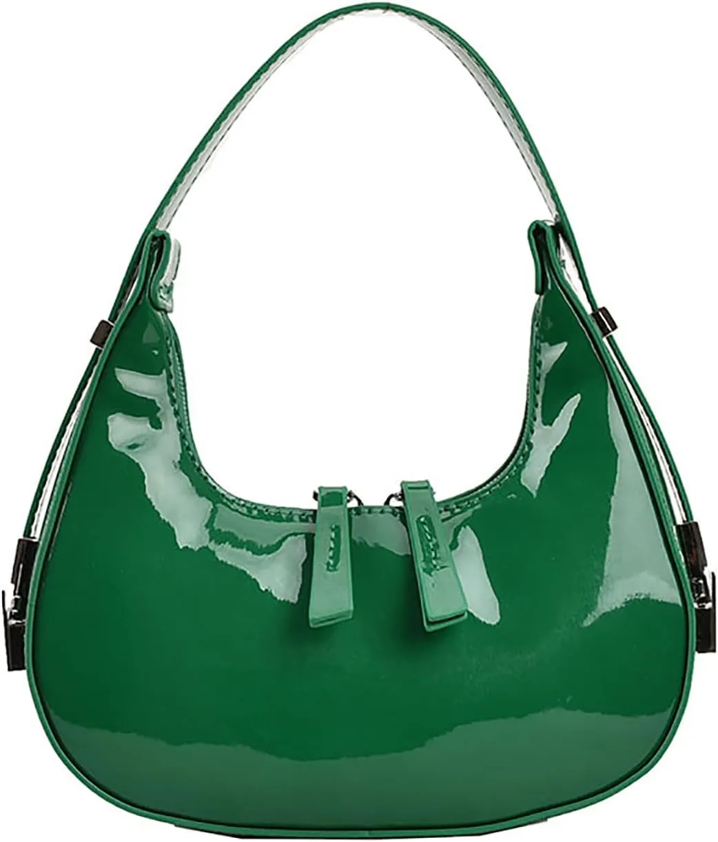 Red Purse for Women Green Fashion Bag Small Shoulder Bag Trendy Handbag Crescent Purse