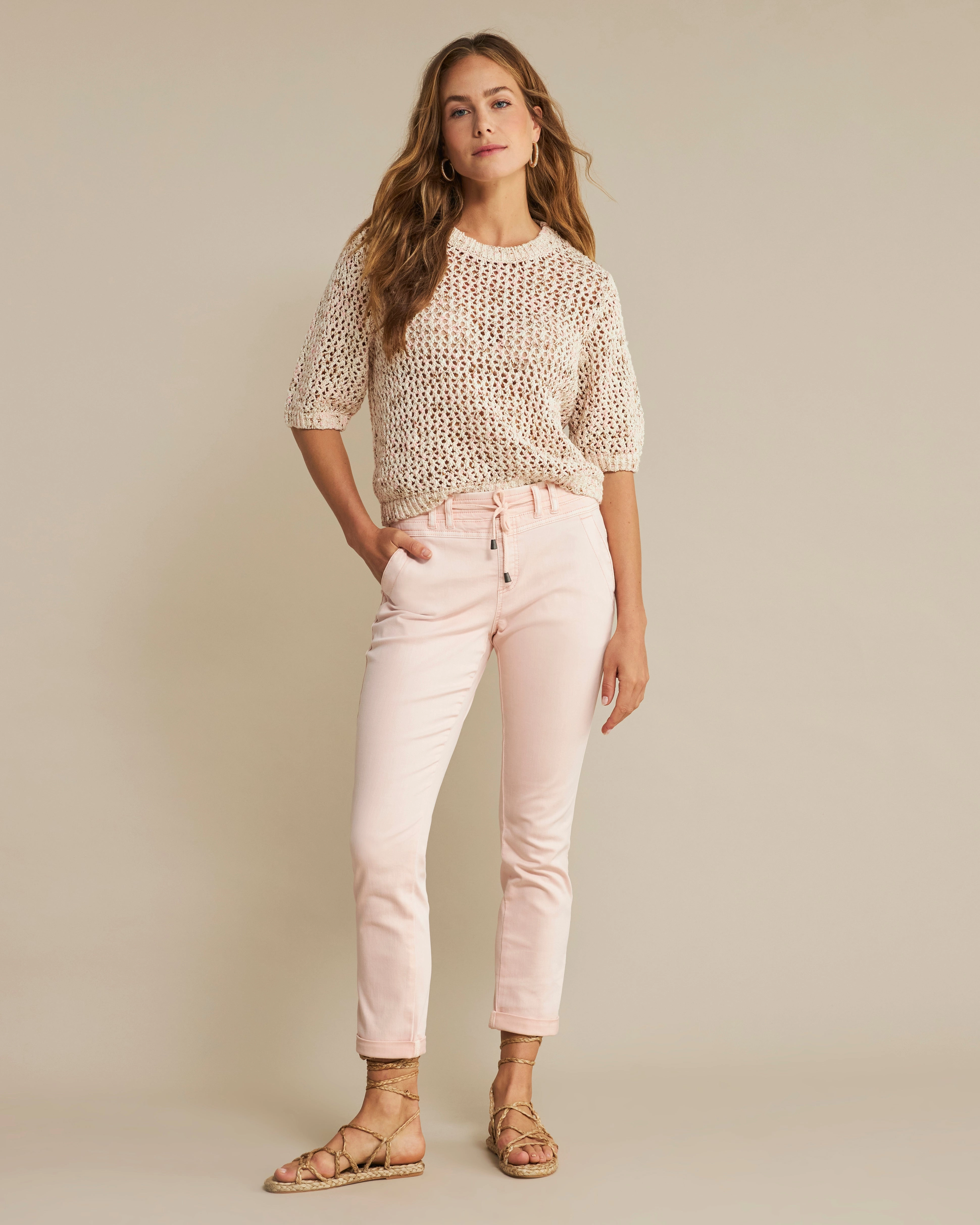 Red Button Blush Tessy Slub Twill Jog Pant SRB4462
