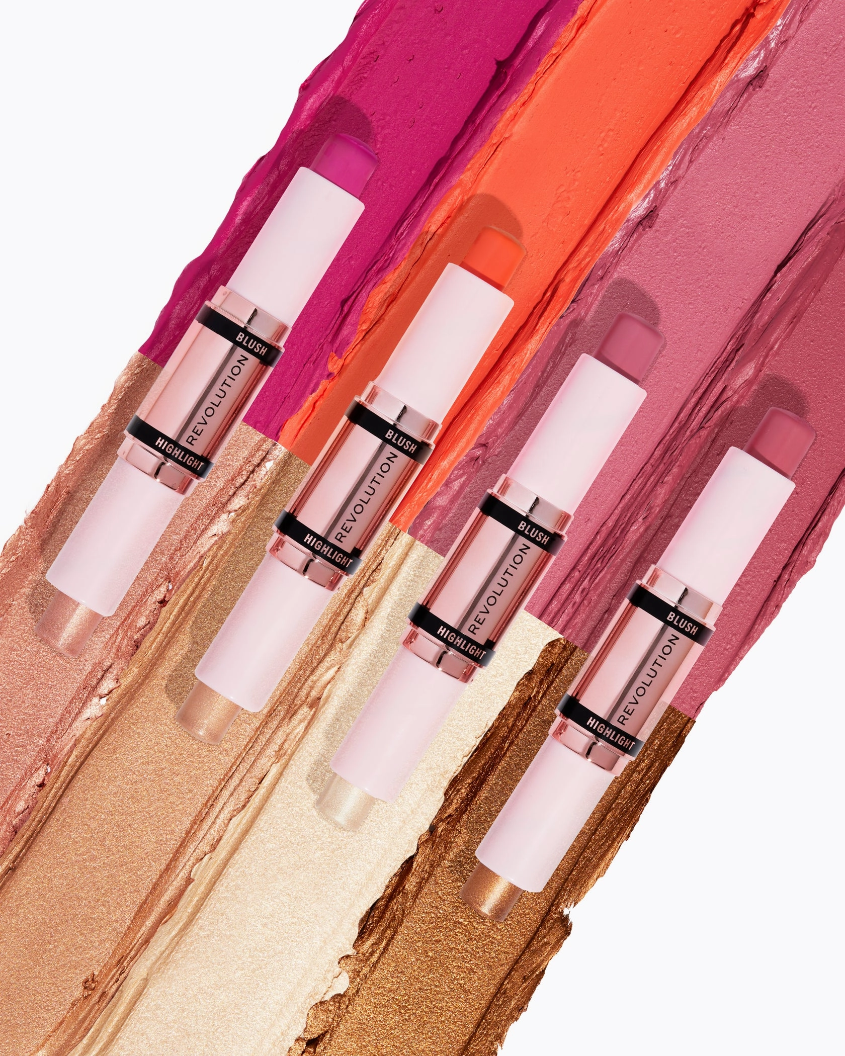 Revolution Blush & Highlight Stick Flushing Pink