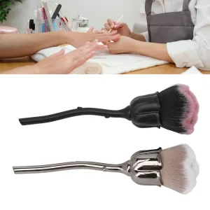 Rose Flower Powder Brush, Manicure Dust Brush Nylon Hair Strong Grasping Power for Salon