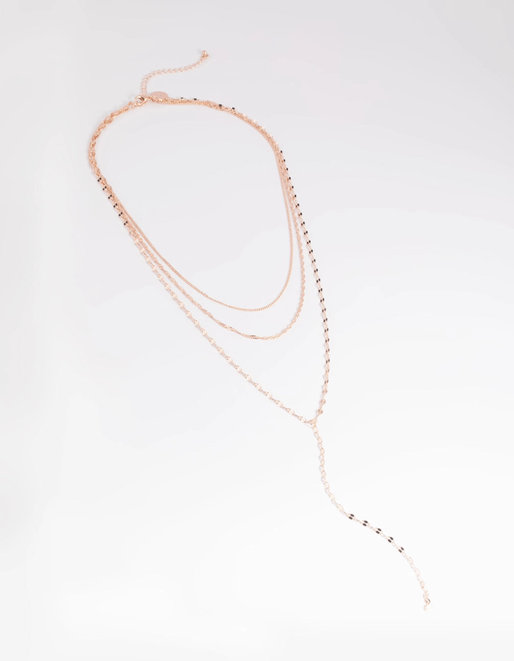 Rose Gold Dainty Chain Lariat Necklace