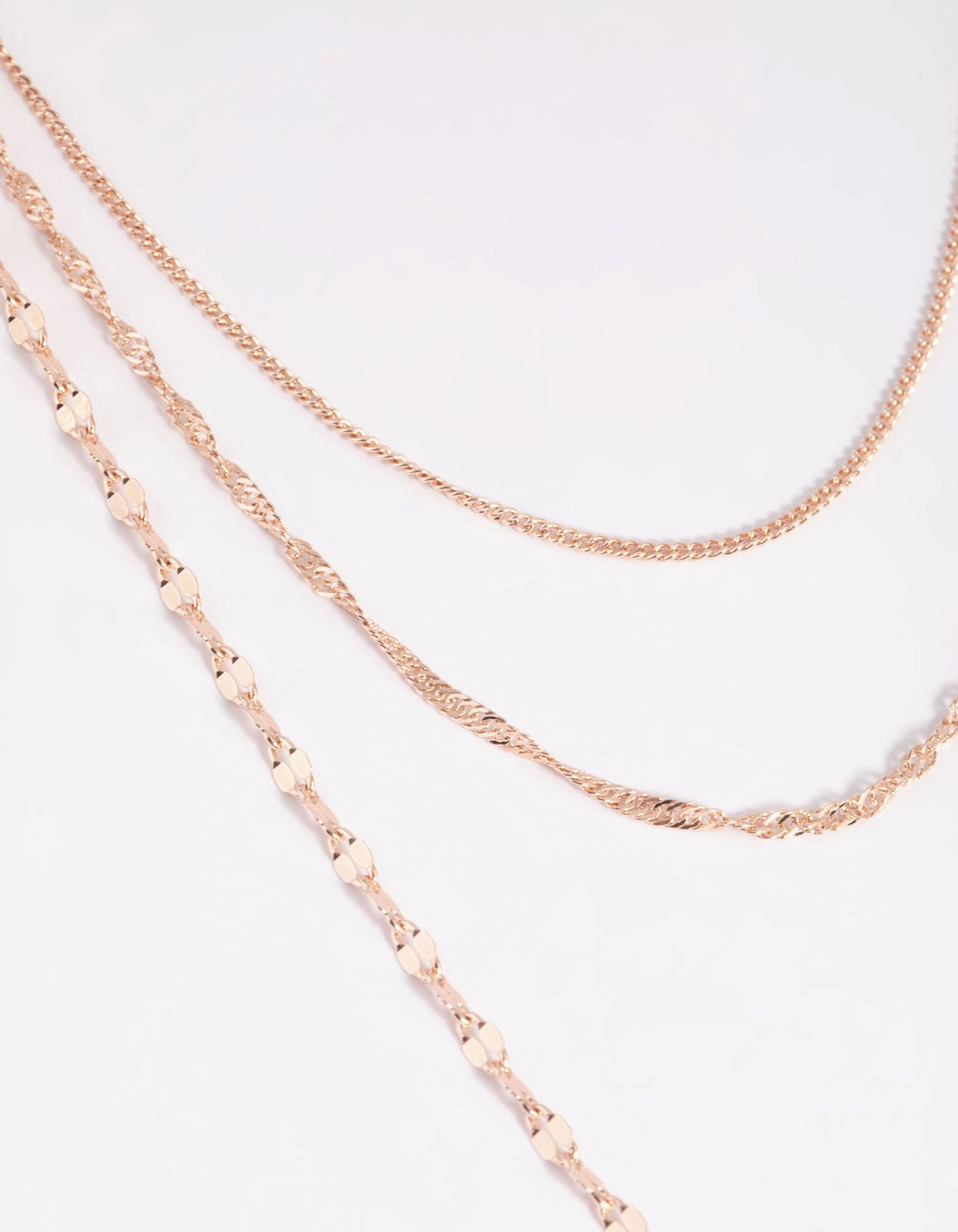 Rose Gold Dainty Chain Lariat Necklace