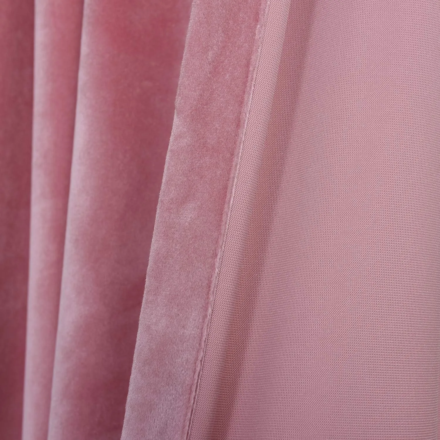 Roslynwood Velvet Curtain Panels Blush Window Super Soft Luxury Drapes for Bedroom Thermal Insulated Rod Pocket Curtain for Living Room (2 Panels, 52 by 108 Inch)