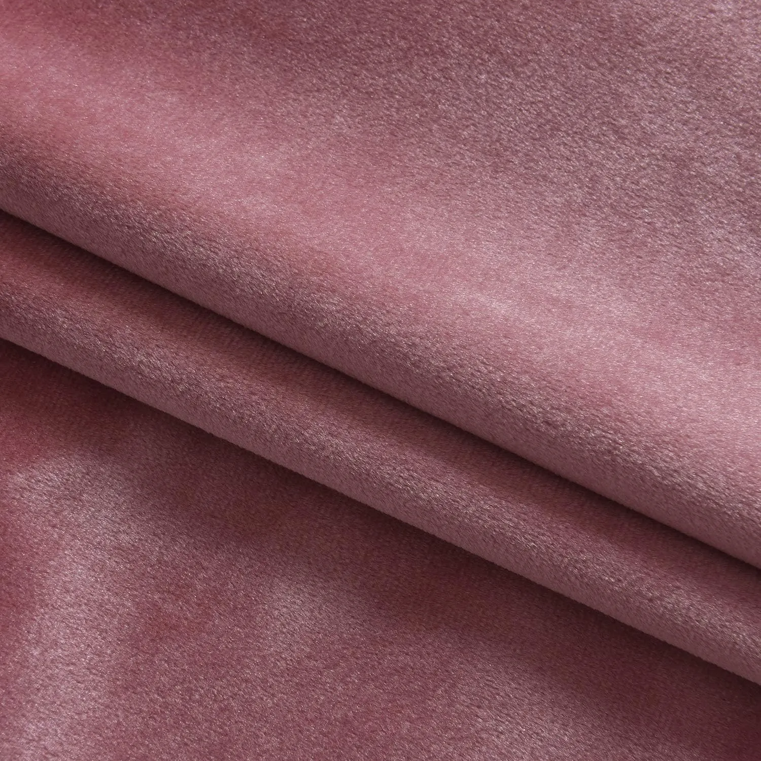Roslynwood Velvet Curtain Panels Blush Window Super Soft Luxury Drapes for Bedroom Thermal Insulated Rod Pocket Curtain for Living Room (2 Panels, 52 by 108 Inch)
