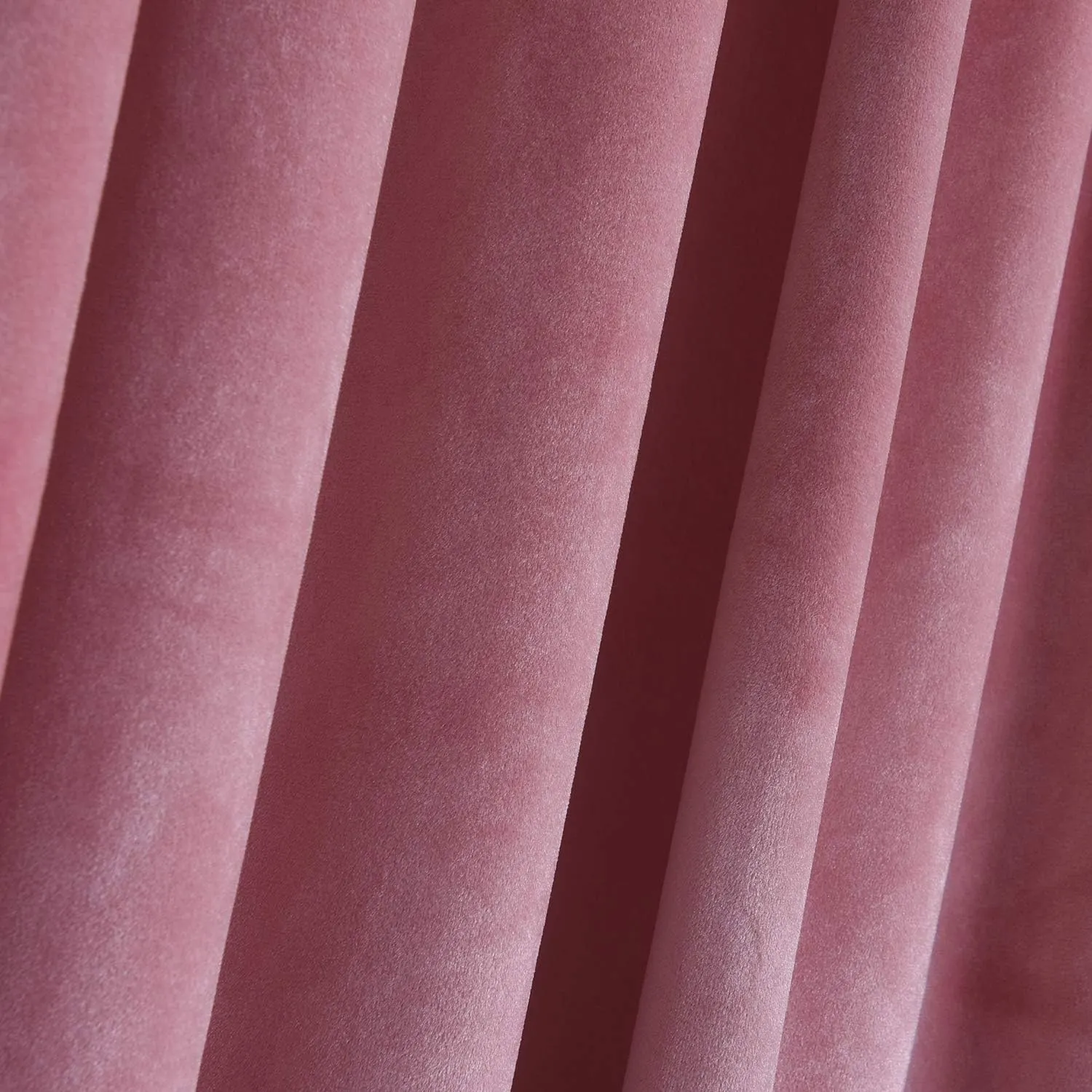 Roslynwood Velvet Curtain Panels Blush Window Super Soft Luxury Drapes for Bedroom Thermal Insulated Rod Pocket Curtain for Living Room (2 Panels, 52 by 108 Inch)