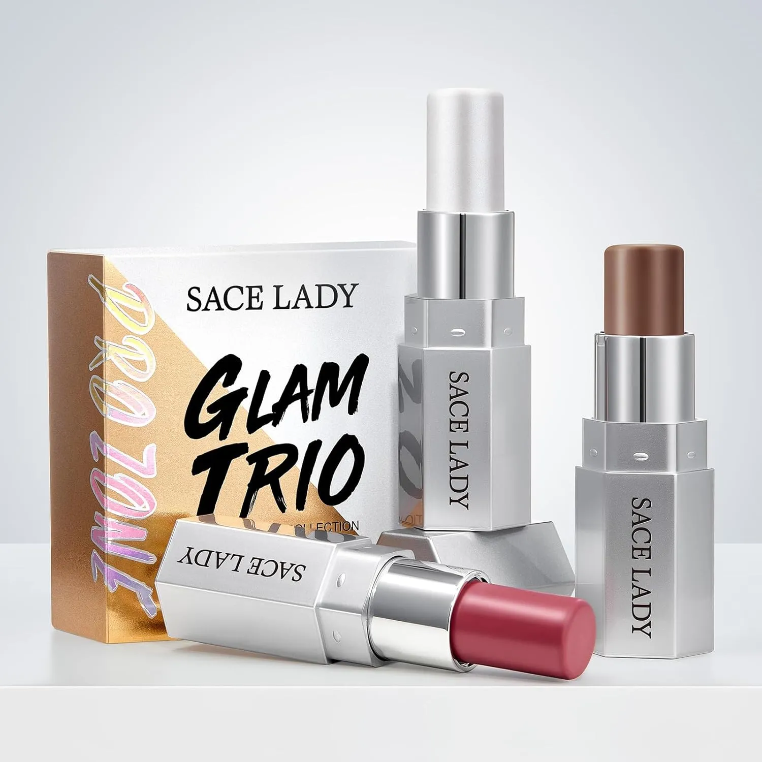 SACE LADY Blush Stick for Cheeks, Cream Blush Makeup Easy to Blend & Long Lasting, Smooth Natural Make Up for Face Eyes Lips (04 Modern Rose, 1pc)