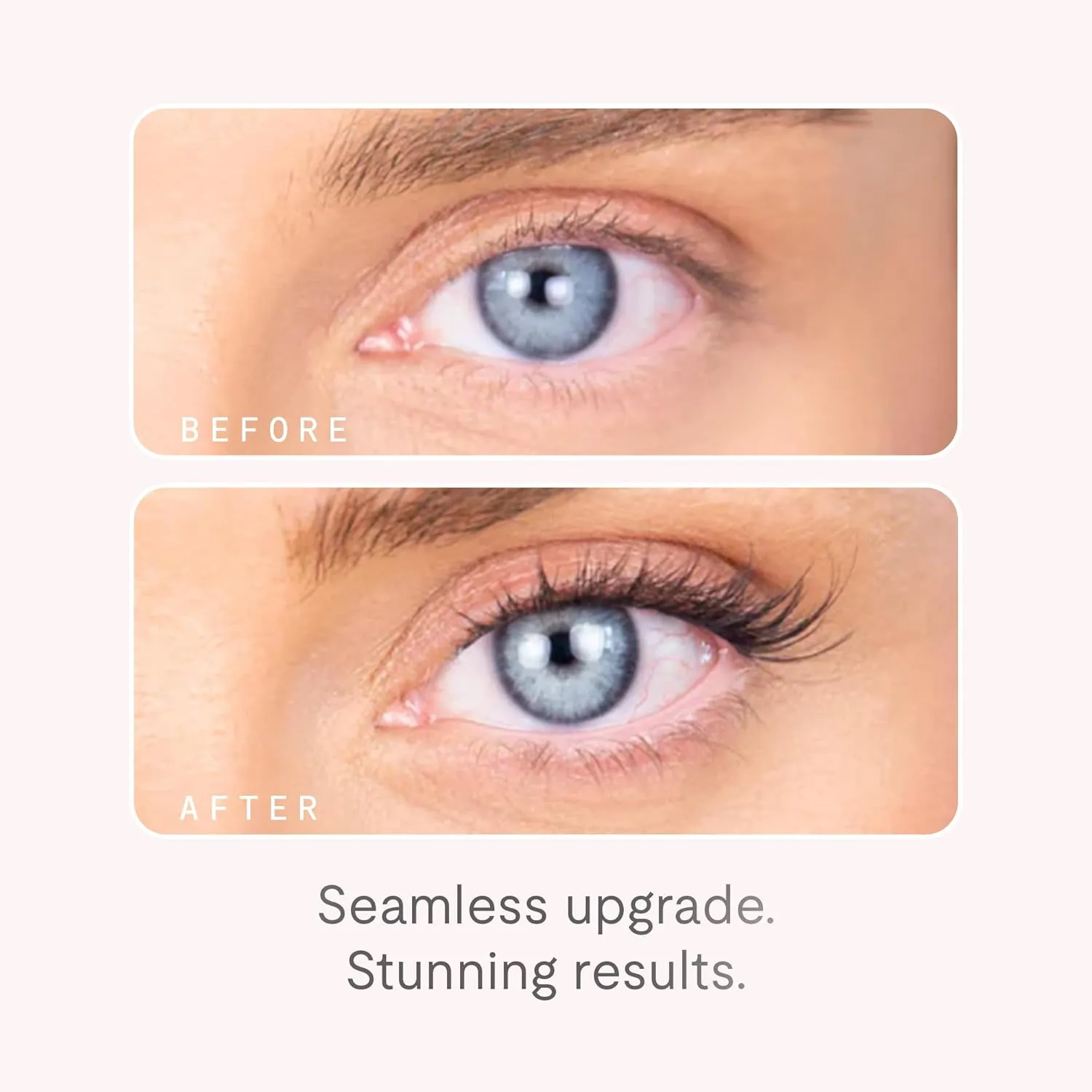 Silly George Single-Size Pop-On Lashes - DIY 1-Step Pre-Glued Faux Eyelash Cluster Kit, Natural Look Extensions, Pack of 24 Individual Clusters, Black - Blush, 10mm