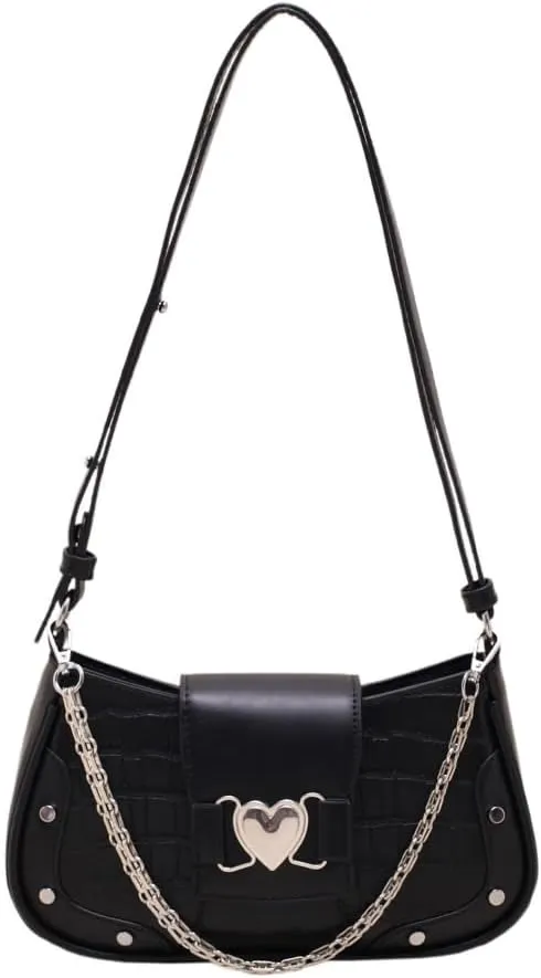 Small Shoulder Bag for Women Classic Design Bag Underarm Purse Stylish Handbag with Zipper Closure and Chain Strap