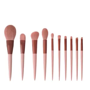 Smokey Rose Set 10 Makeup Brushes Set