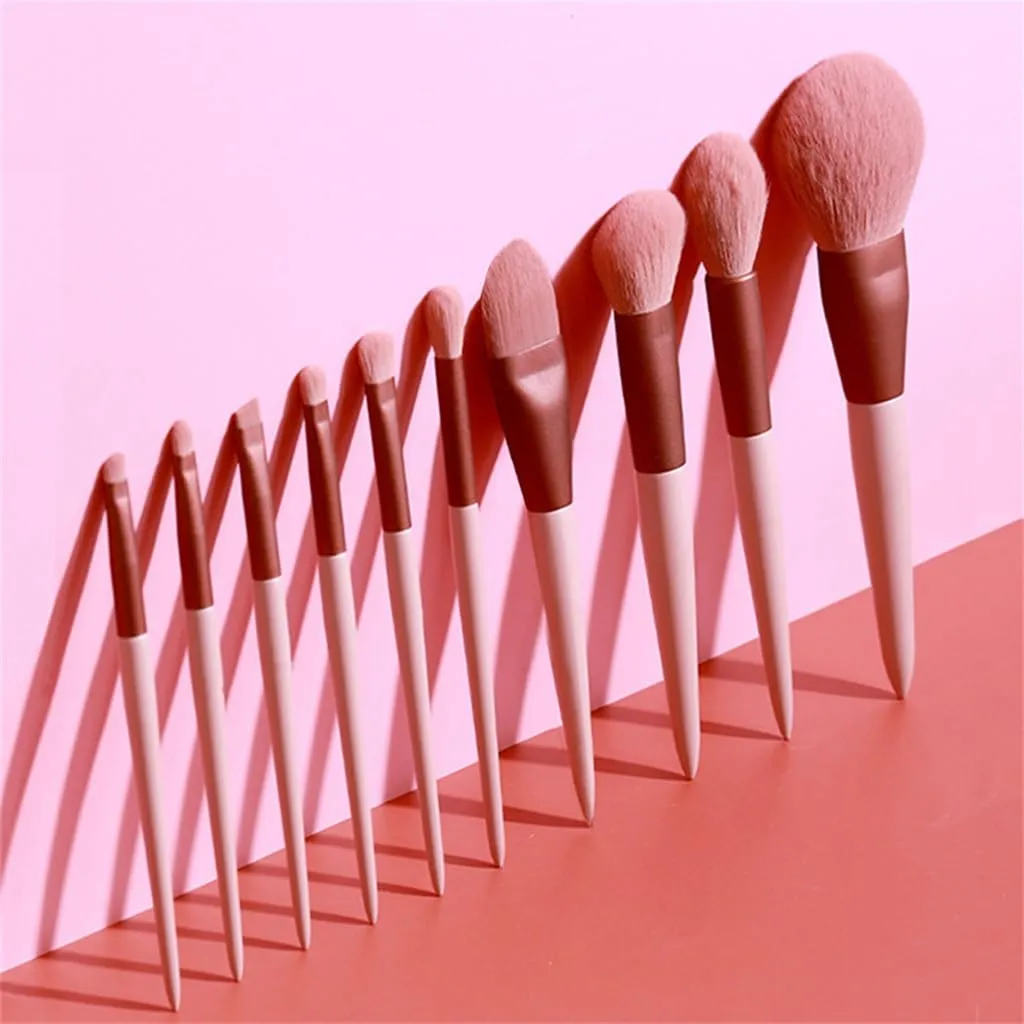 Smokey Rose Set 10 Makeup Brushes Set