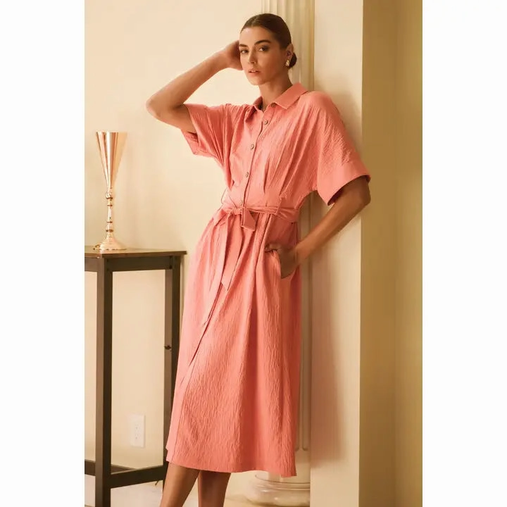 Solid Airflow Shirt Dress