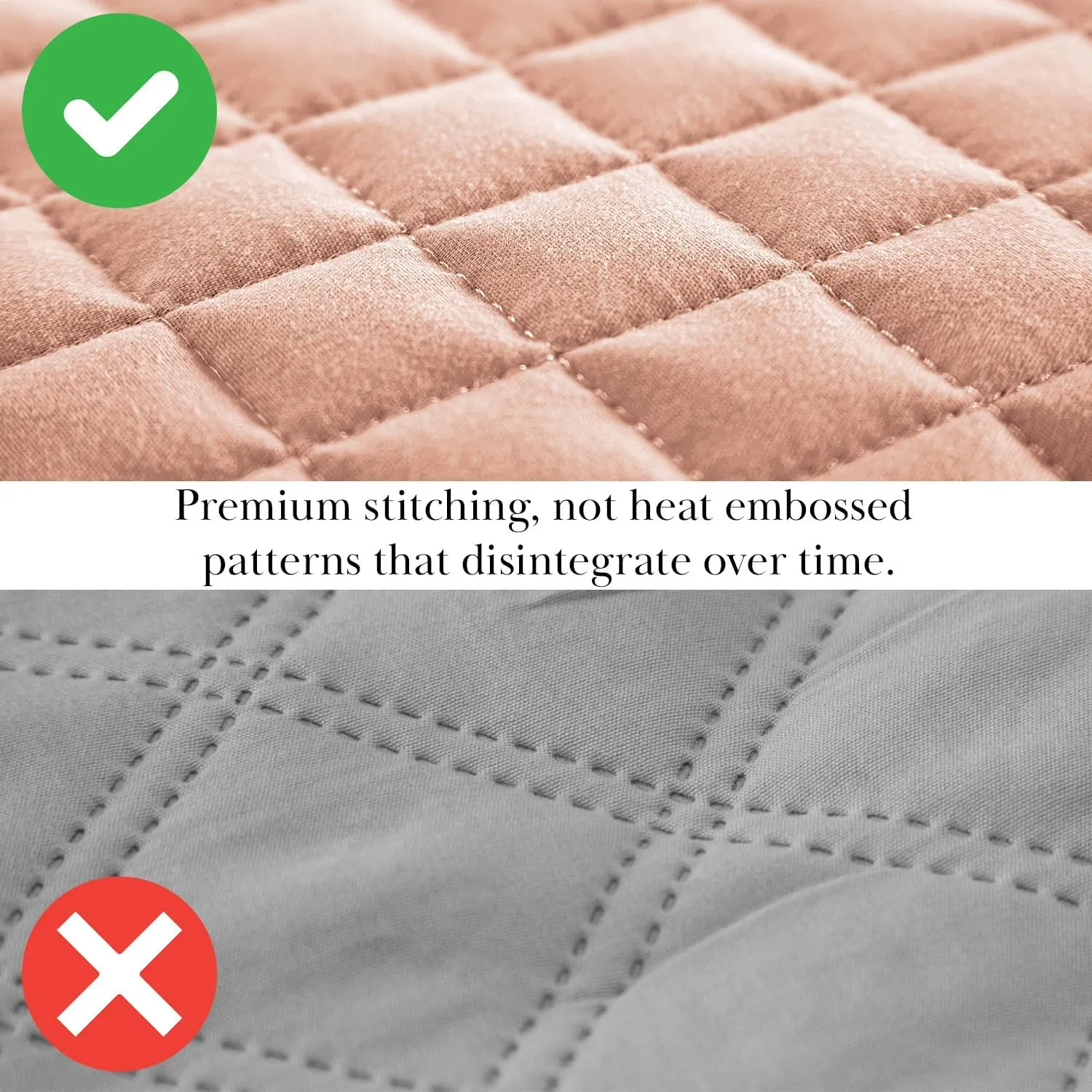 Southshore Fine Living, Inc. Oversized King Quilt Set, Blush Pink Quilt Bedspread with 2 Matching Pillow Shams, Machine Washable Cal/King Quilts, Hotel Quality Bedding, Soft & Cozy Coverlet, Blush