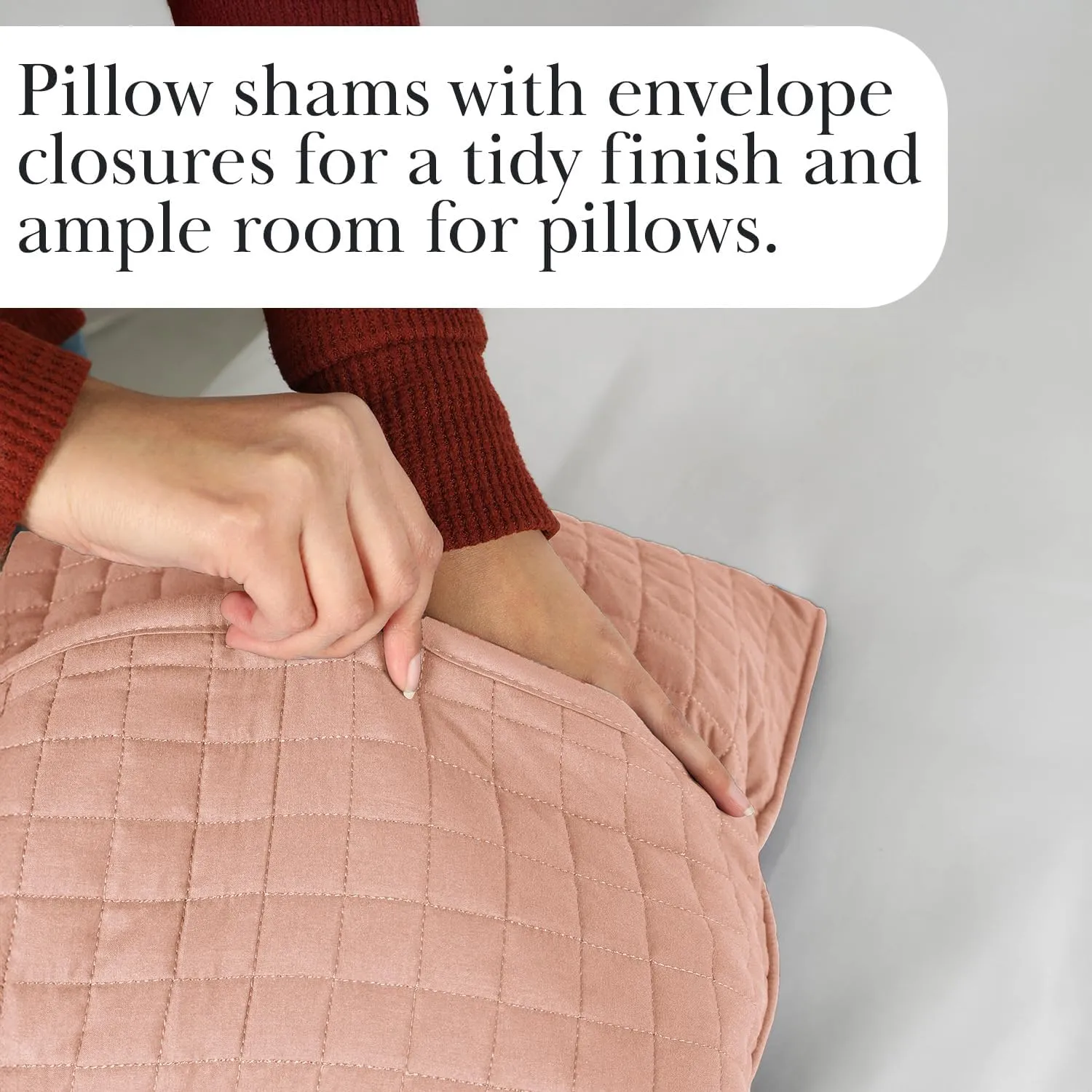 Southshore Fine Living, Inc. Oversized King Quilt Set, Blush Pink Quilt Bedspread with 2 Matching Pillow Shams, Machine Washable Cal/King Quilts, Hotel Quality Bedding, Soft & Cozy Coverlet, Blush