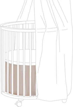 Stokke Sleepi Mini Bed Skirt by Pehr, Blush - Compatible with Stokke Sleepi Mini - Available in Numerous Colors - Machine Washable, Soft Organic Cotton