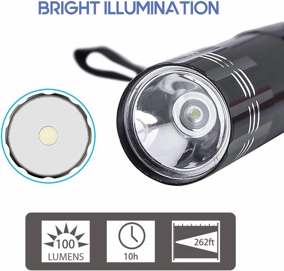 Super Bright Flashlight, 1w Mini Aluminum flashlight-20pack, with Lanyard and 60 AAA Batteries, can be Used for Night Reading, Party, Hiking, Backpacking, Fishing, Barbecue