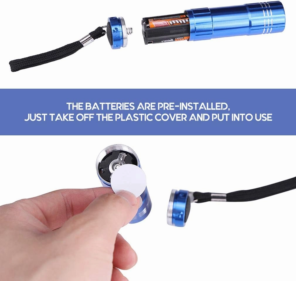 Super Bright Flashlight, 1w Mini Aluminum flashlight-20pack, with Lanyard and 60 AAA Batteries, can be Used for Night Reading, Party, Hiking, Backpacking, Fishing, Barbecue