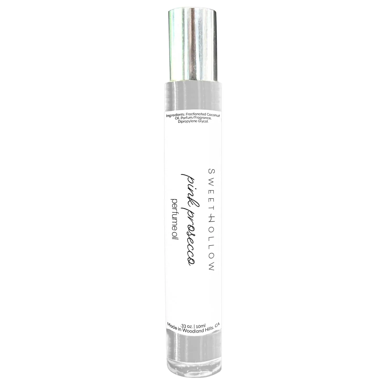 SweetHollow Pink Prosecco Perfume Oil, Made with Coconut Oil, Infused with Essential Oils, Long Lasting, Highly Fragrant, Blush Rose Champagne Wine Scent