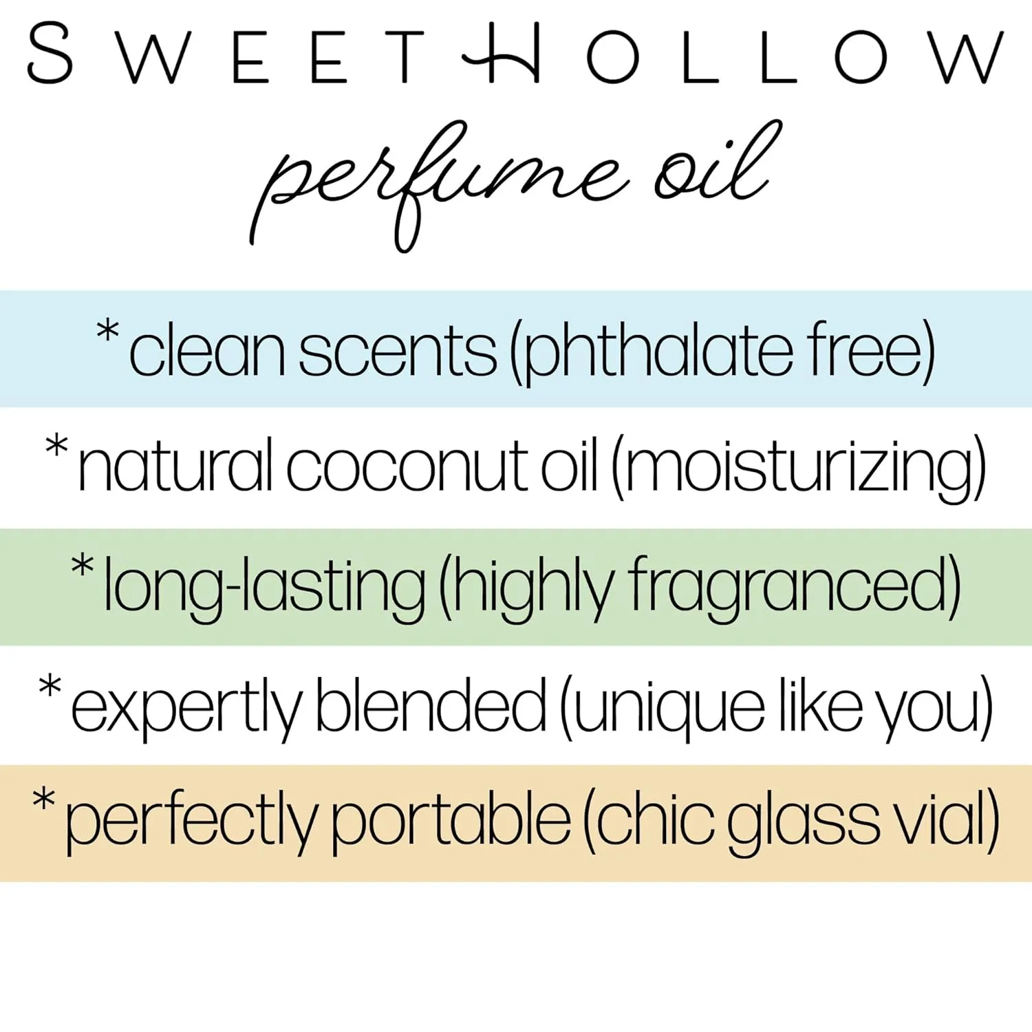 SweetHollow Pink Prosecco Perfume Oil, Made with Coconut Oil, Infused with Essential Oils, Long Lasting, Highly Fragrant, Blush Rose Champagne Wine Scent