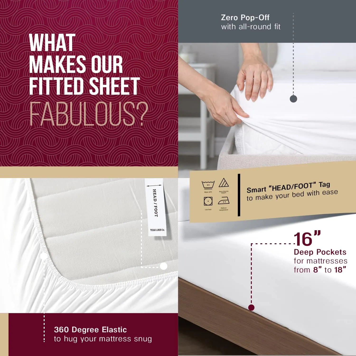 TEXAS LINEN CO. Egyptian Cotton Sheet Set - 800 TC 4 PC Blush Queen Bedsheet for Queen Size Bed, Sateen Weave Luxury Hotel Sheets, Soft Cooling Bedding Sheets, 16" Deep Pocket (Fits upto 18"Mattress)