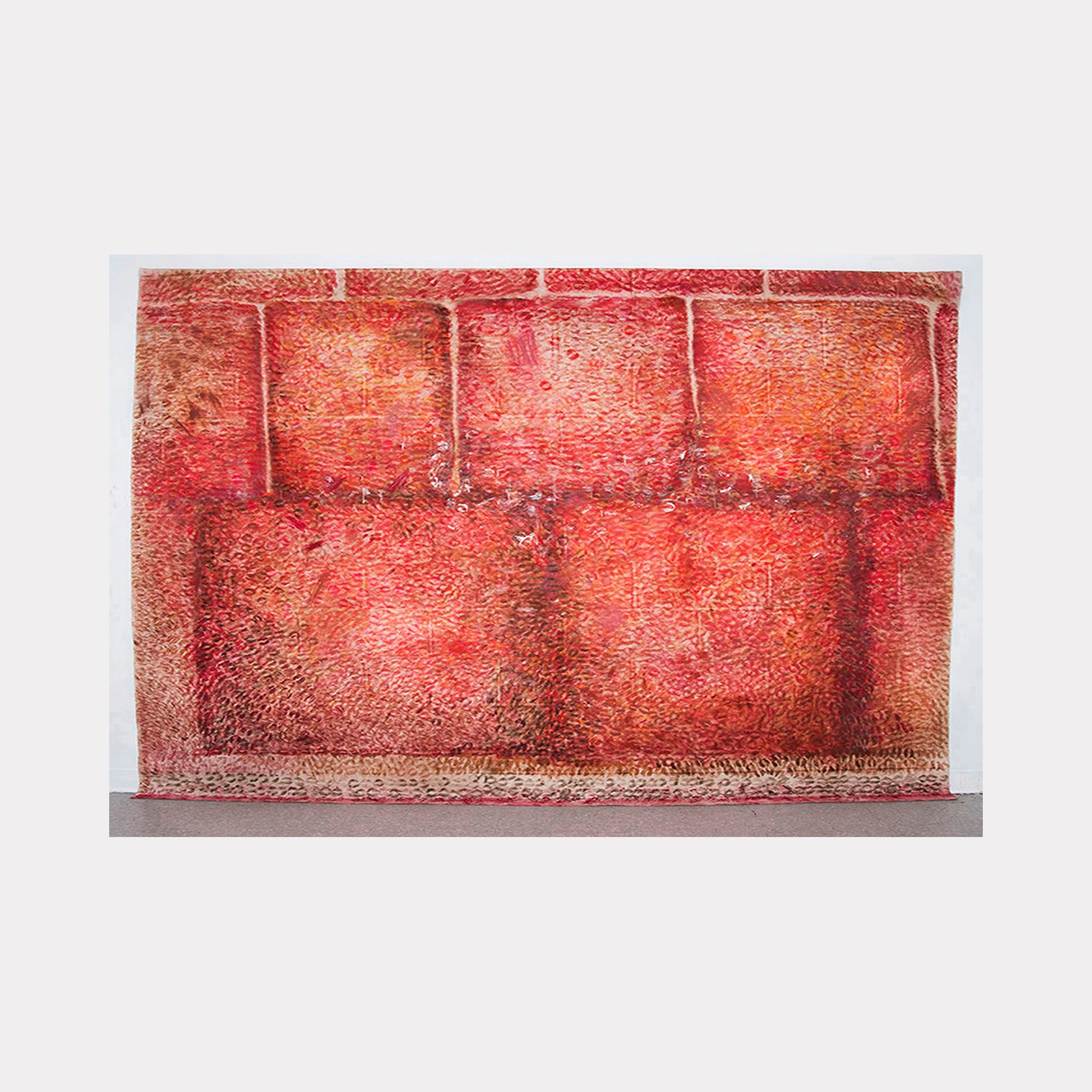 The Kissing Wall (Lipstick on Canvas)