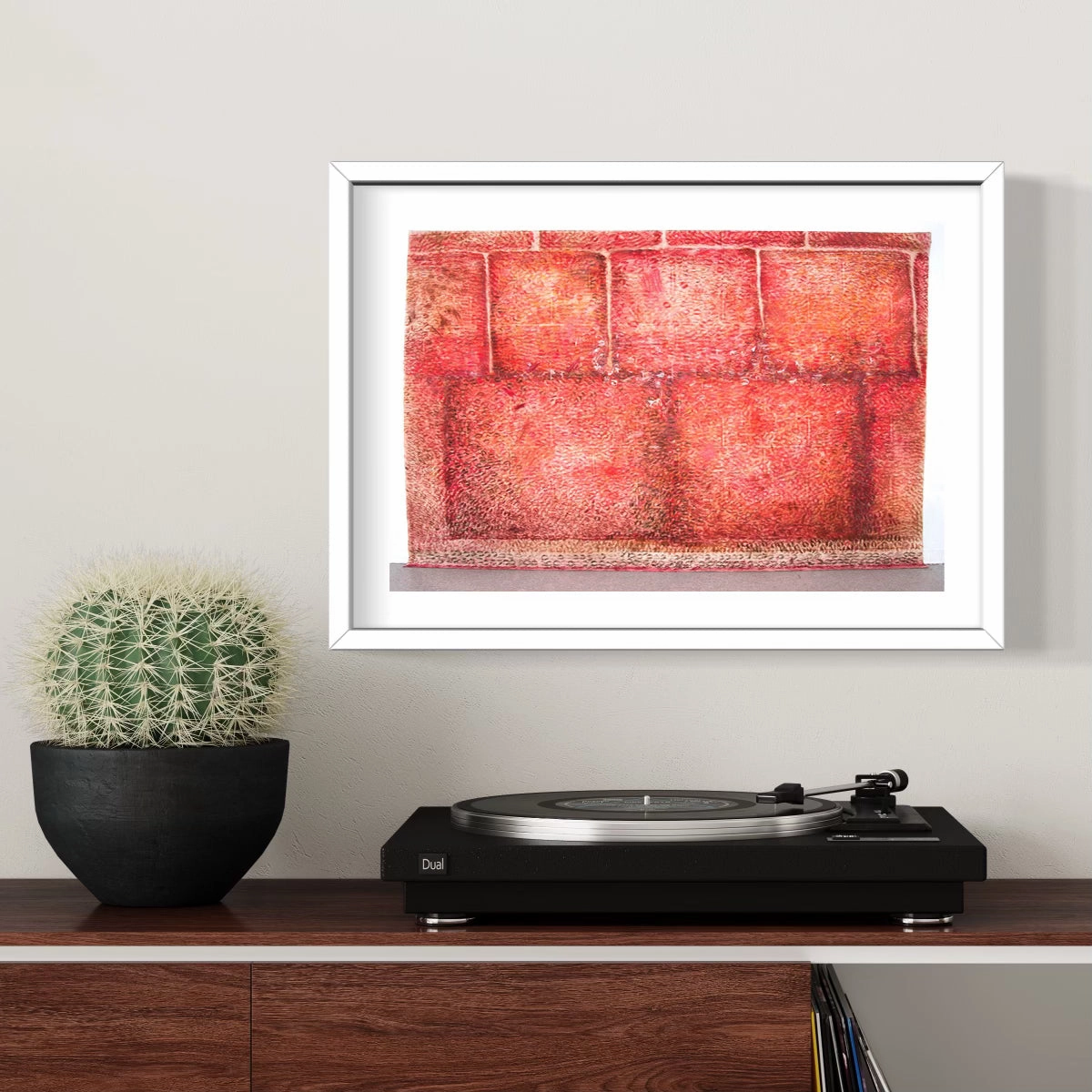 The Kissing Wall (Lipstick on Canvas)