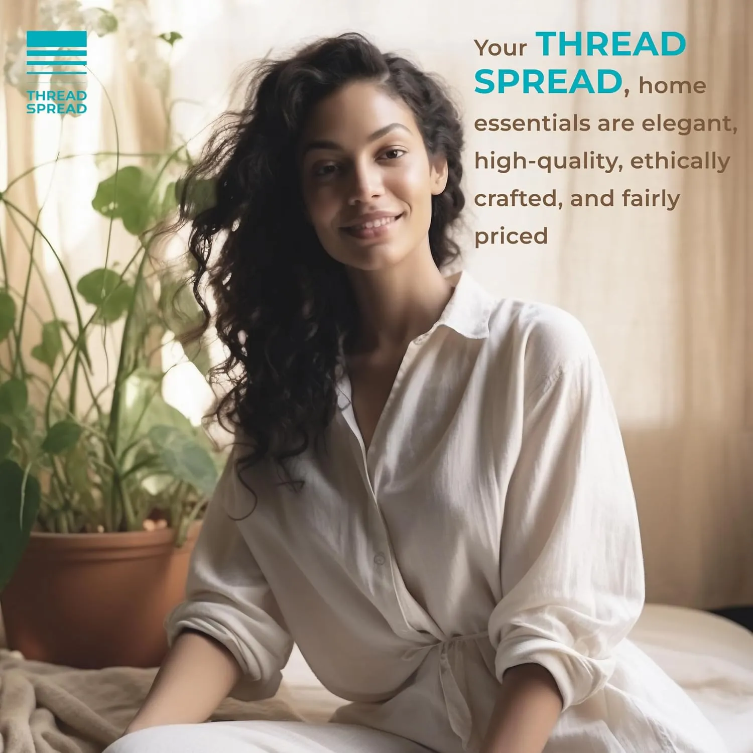 THREAD SPREAD 100% Egyptian Cotton Sheets Queen Size - 800 High Thread Count Sheets Queen, 4 PC Luxury Hotel Sheets for Queen Size Bed, 16" Deep Pocket Sateen Weave Soft Cooling Bedding Sets - Blush