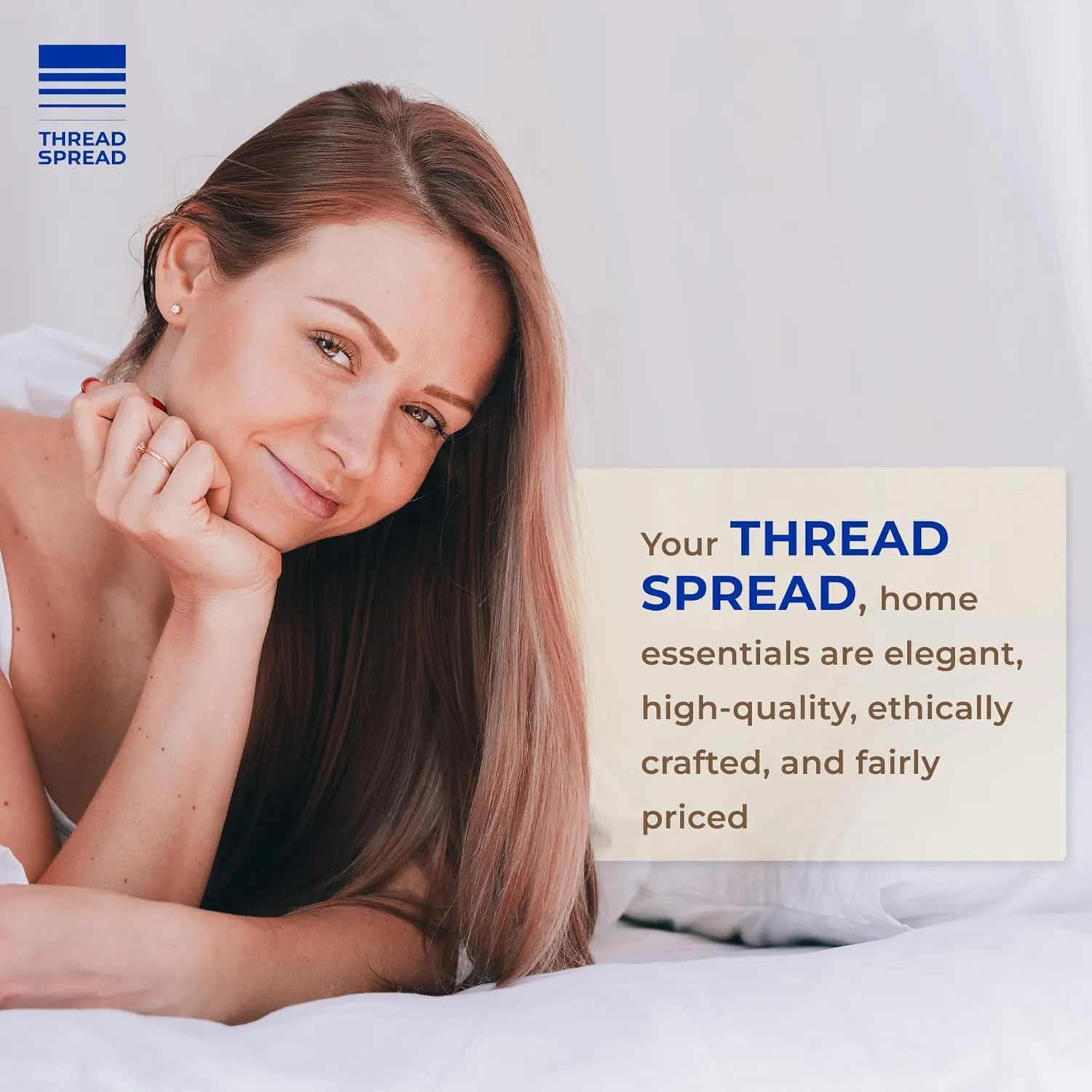 THREAD SPREAD King Size Sheets Set - Egyptian Cotton, 600 Thread Count, 4 PC Luxury Sheets, 16" Deep Pocket, Soft, Cooling Sateen Weave Hotel Bed Sheets - Blush