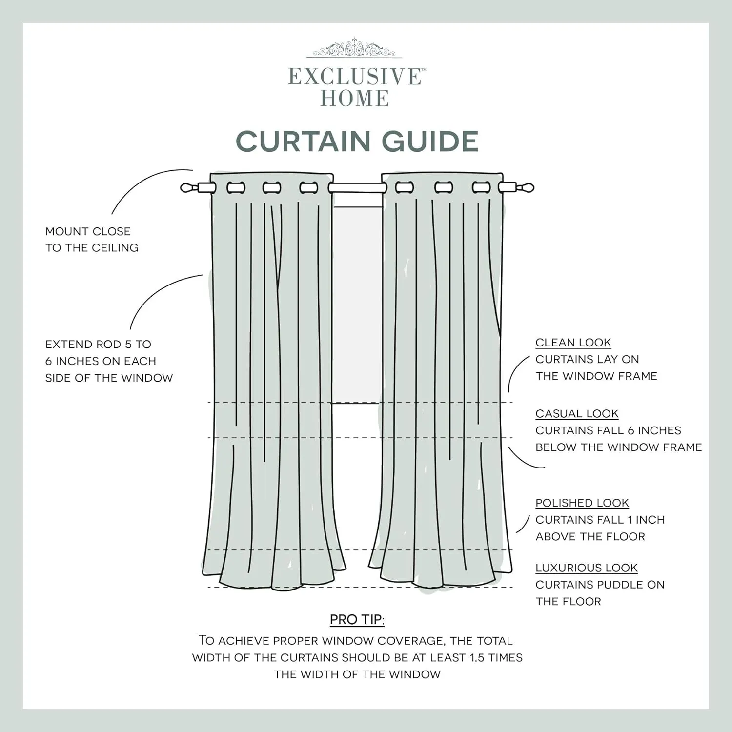 TOWN & COUNTRY LUXE Talia Double Layer Indoor Curtains, Sheer and Room Darkening Blackout, Grommet Top, Energy Efficient, 2-Pack Set, 52"x108", Rose Blush