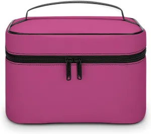 Travel Makeup Bag, Deep Blush Cosmetic Bags for Women Large Capacity Waterproof Toiletry Bag Make up Organizer