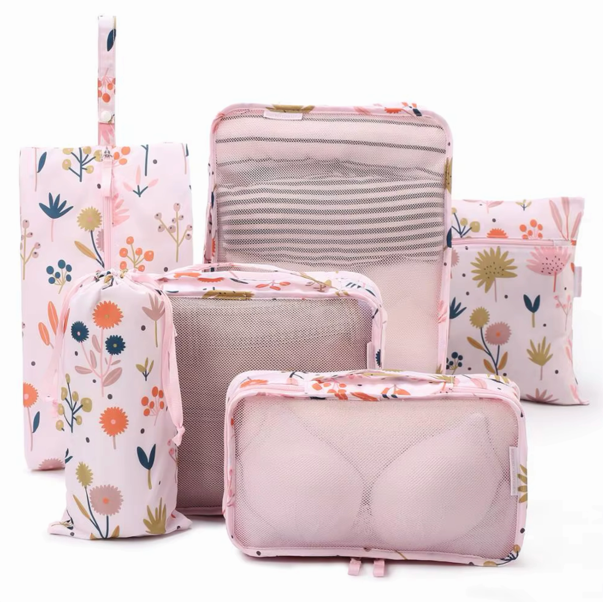 Travel Packing Organisers - Pink Protea