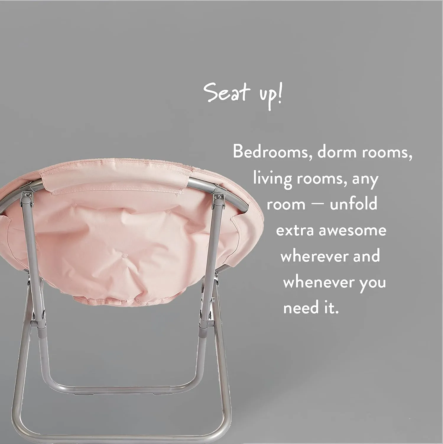 Urban Lifestyle Micromink Saucer Chair, Blush