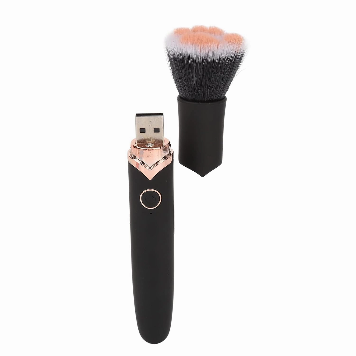 Vibrating makeup brush silent foundation brush blush brush loose powder brush cat claw style vibration electric massage brush, 10 speed frequency adjustable
