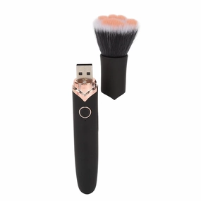 Vibrating makeup brush silent foundation brush blush brush loose powder brush cat claw style vibration electric massage brush, 10 speed frequency adjustable