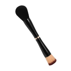 VICASKY Dual-ended Makeup Brush for Foundation Concealer Compact Cosmetic Tool for Easy Application for Travel Soft Comfortable Bristles
