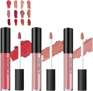 Visulong Lassi Lips Staining Lip Oil, Lassi Lips Staining Long-lasting Moisturizing Lip Oil, Lassi Lips Staining Lip Oil Sweet, Hailnrothwad Lipstick, 12 Colors Cream Texture Lipstick Waterproof(#1 #2