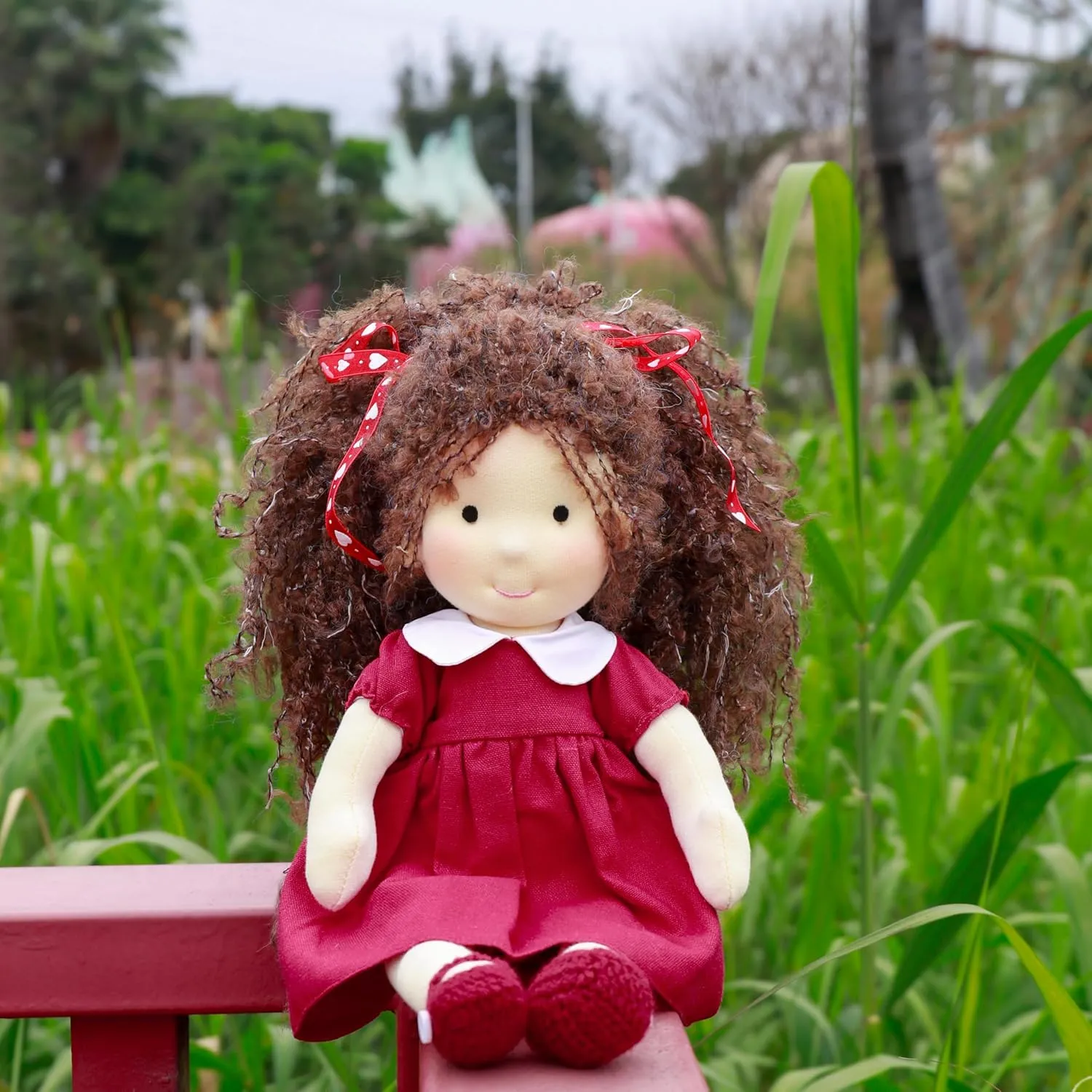 Waldorf Doll Handmade Rag Doll - Personalized Collectors Plush Doll for Kids Birthday Present with Beautiful Present Box-Eleanor 12"