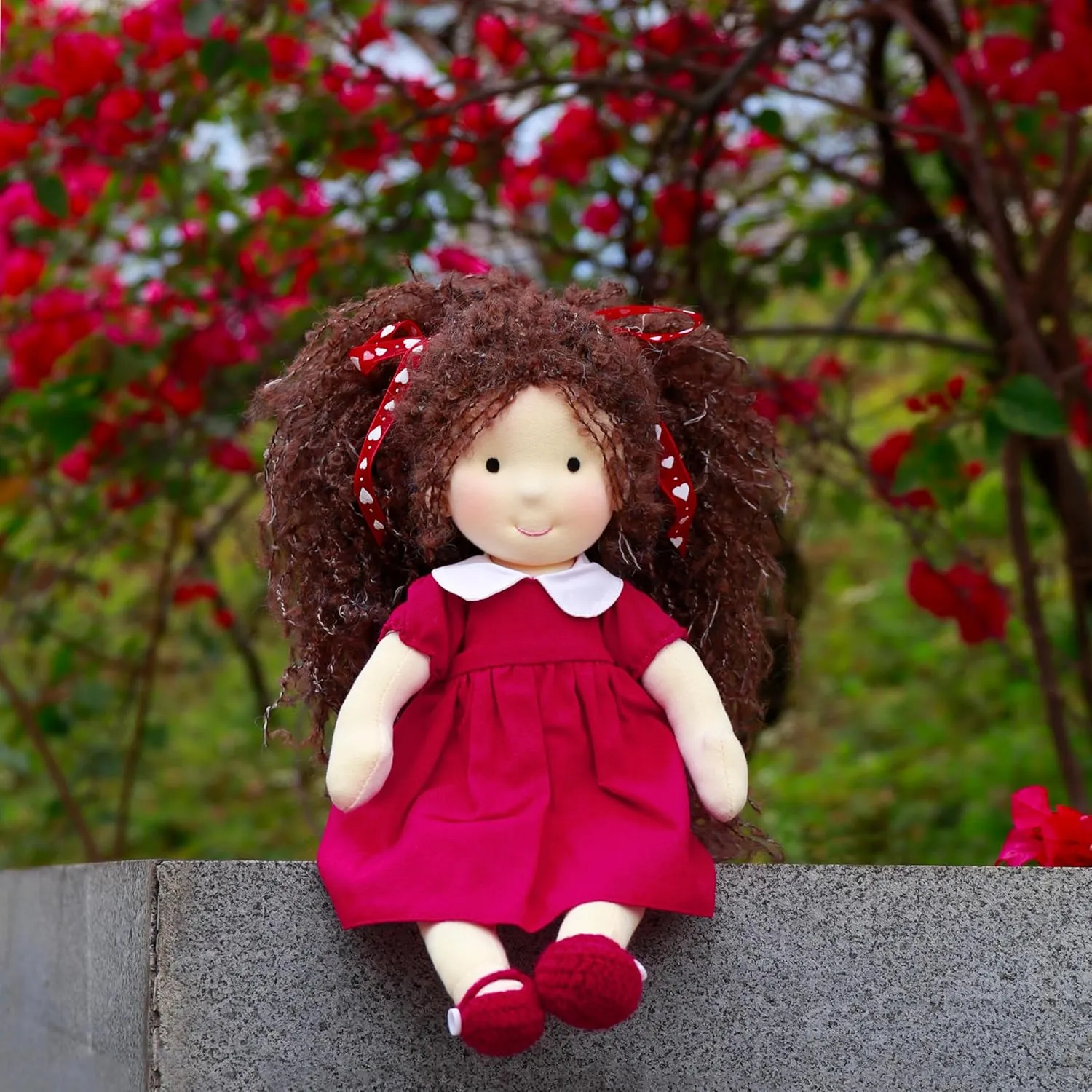 Waldorf Doll Handmade Rag Doll - Personalized Collectors Plush Doll for Kids Birthday Present with Beautiful Present Box-Eleanor 12"