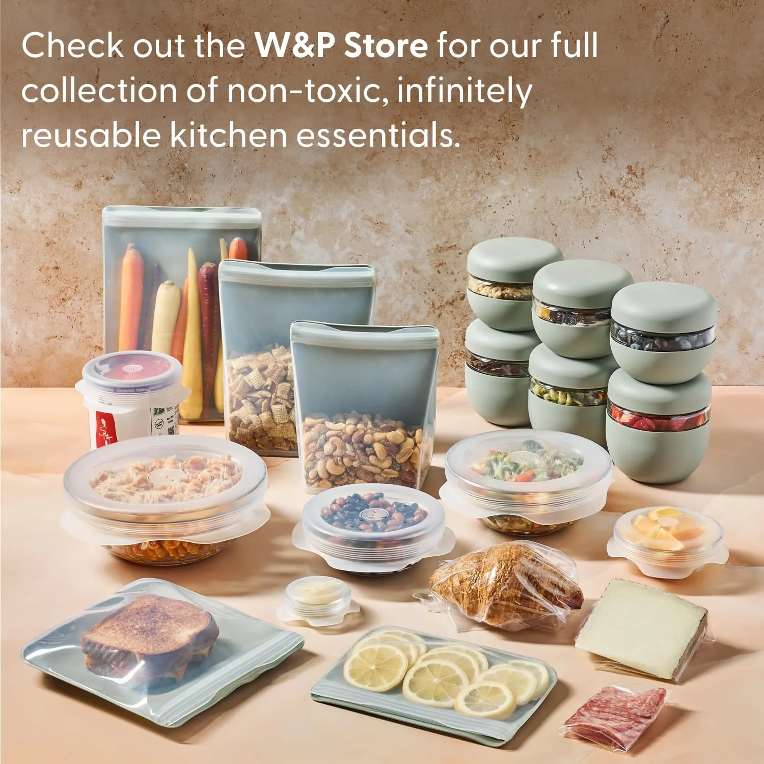 W&P Porter Ceramic Mug w/ Protective Silicone Sleeve, Blush 16 Ounces | On-the-Go | No Seal Tight | Reusable Cup for Coffee or Tea | Portable | Dishwasher Safe