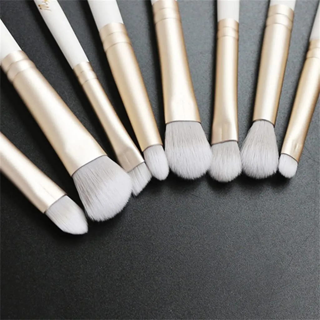 White 12pcs Synthetic Hair Cosmetic Brushes Setfoundation&Blush Powder Face Eye-Cosmetic Tools&pens