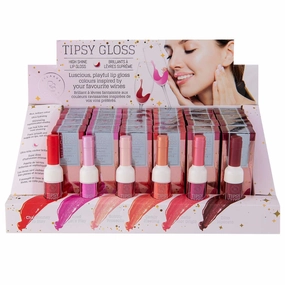Wholesale Tipsy Gloss Lip Stains Displayer of 24