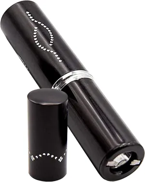 Women Lipstick Stun Gun for Self Defense - Safety Rechargeable Design for Personal Protection Black (ADS-100)