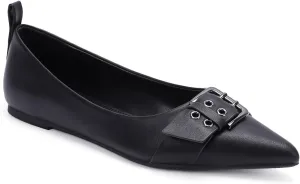 Womens Flat Shoes Pointed Toe Flats Slip-On Shoes Buckle Design Flats Comfortable Casual Dressy Shoes