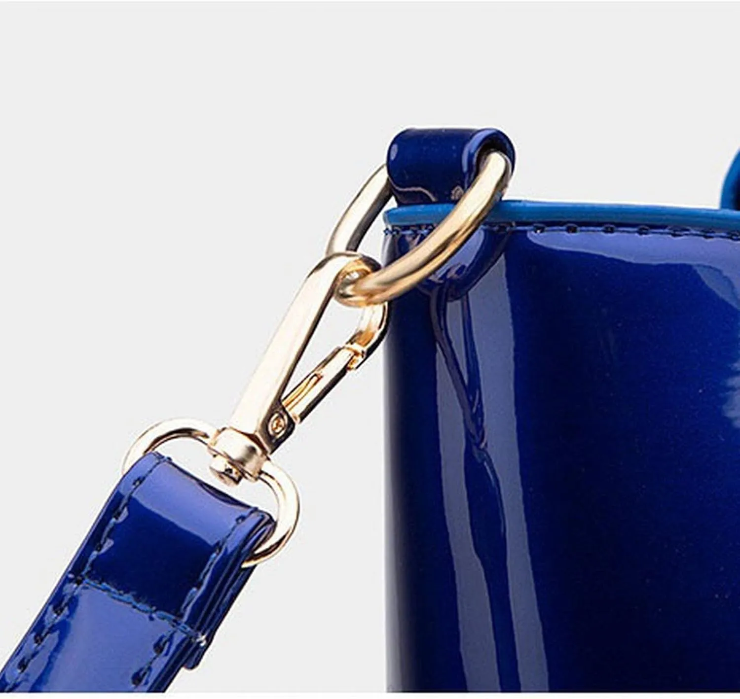 Women's Handbags Ladies Handbags Female Patent Leather Shoulder Messenger Bags Tote Bag New 3pcs Set Women Composite Bags(Blue)