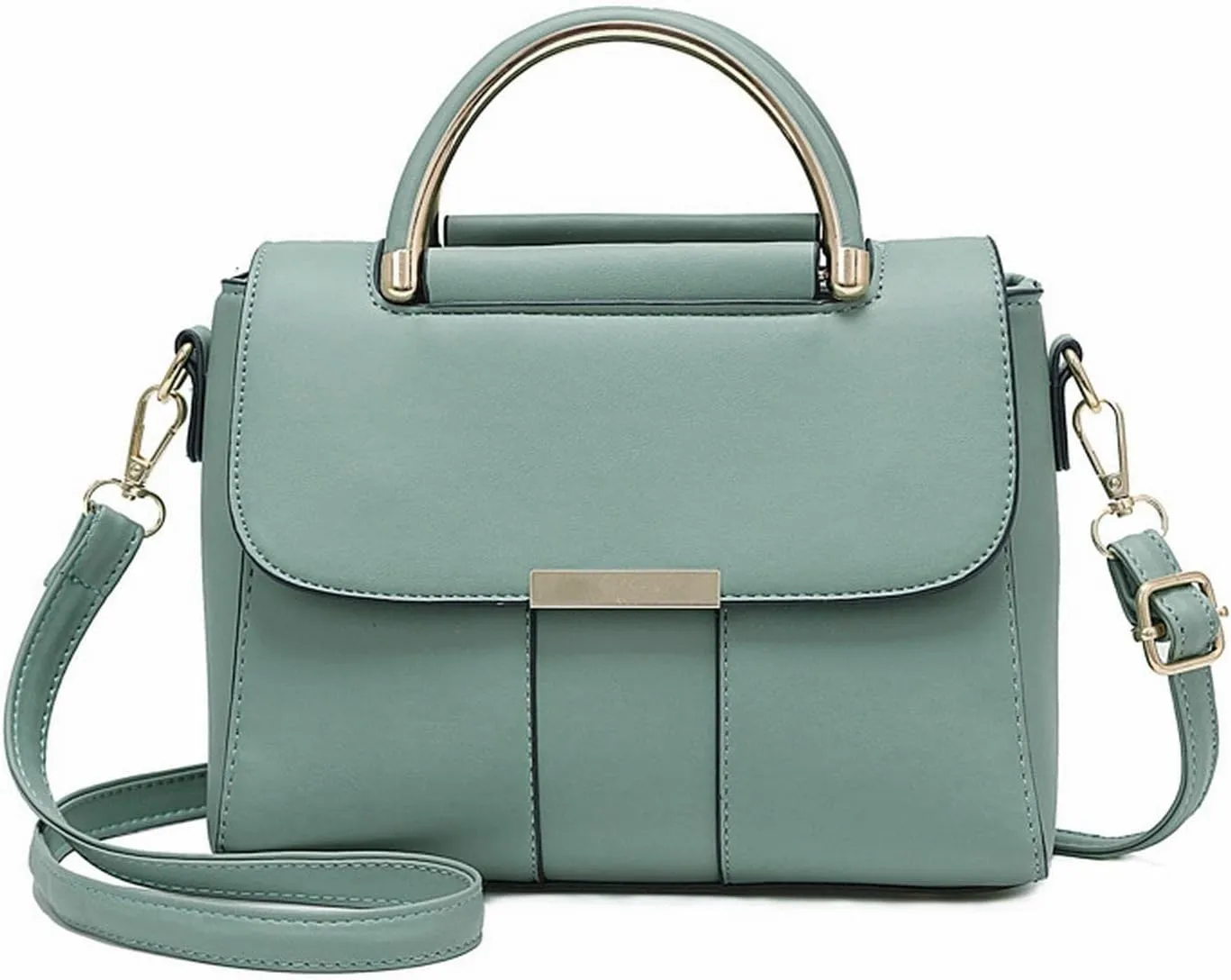 Women's Handbags Leather Texture Bag Women's New All-Match Crossbody Shoulder Bag Women's Solid Color Fashion Handbag Simple Large-Capacity(Sky Blue)