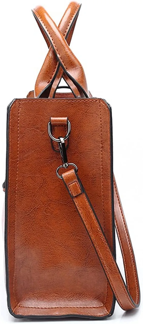 Women's Handbags Women Leather Bags Women's Vintage Handbag Casual Female Bag Tote Ladies Shoulder Bag Large Messenger Bag(Green)